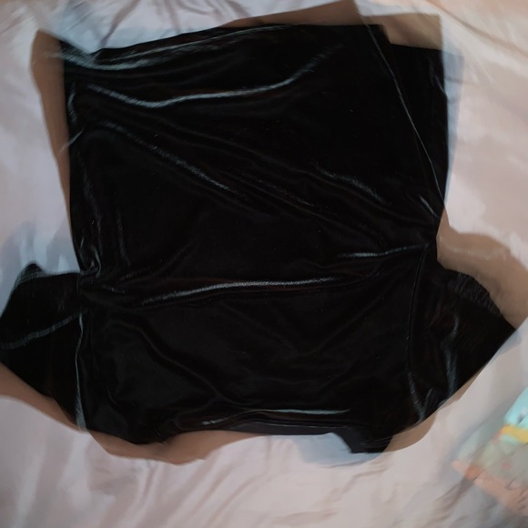 PINK Velvet Black Top - Picture 2 of 3
